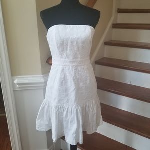 Vineyard Vines Caning Jacquard Strapless Dress